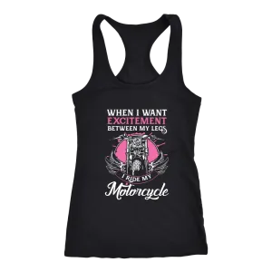 Excitement Between My Legs Racerback Tank