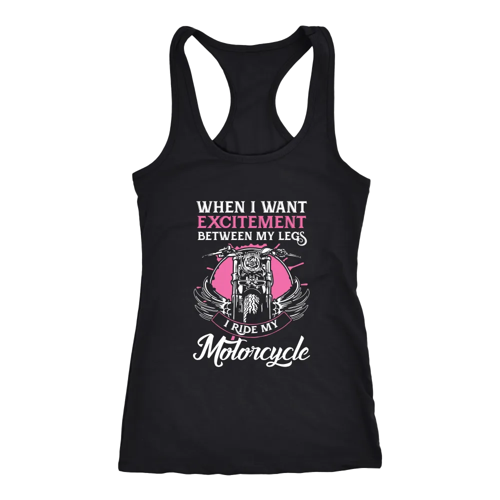 Excitement Between My Legs Racerback Tank