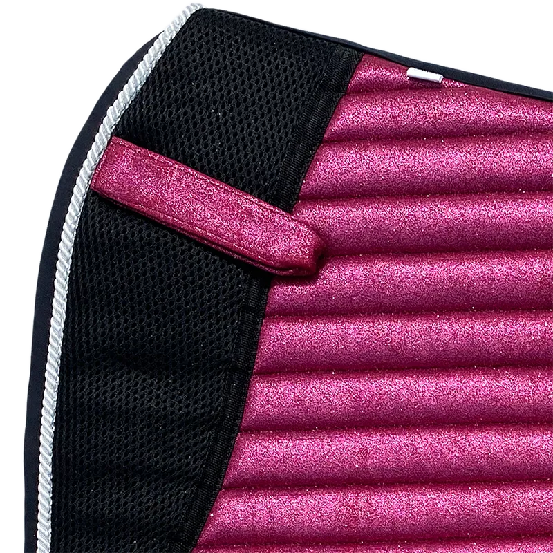Glitter Mesh Sparkly Dressage Saddle Pad Hot Pink