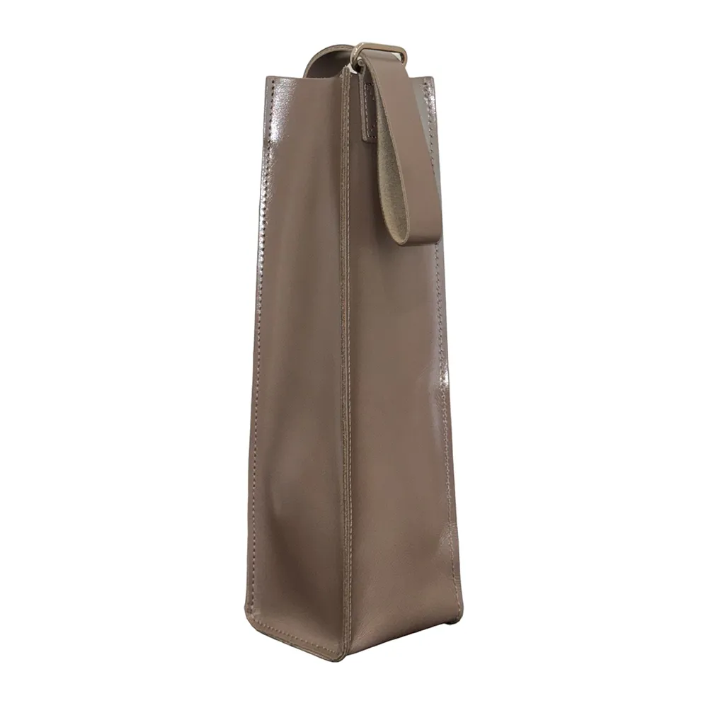 GOODJOB Wine Holder Bag Towering - Leather Mud Brown