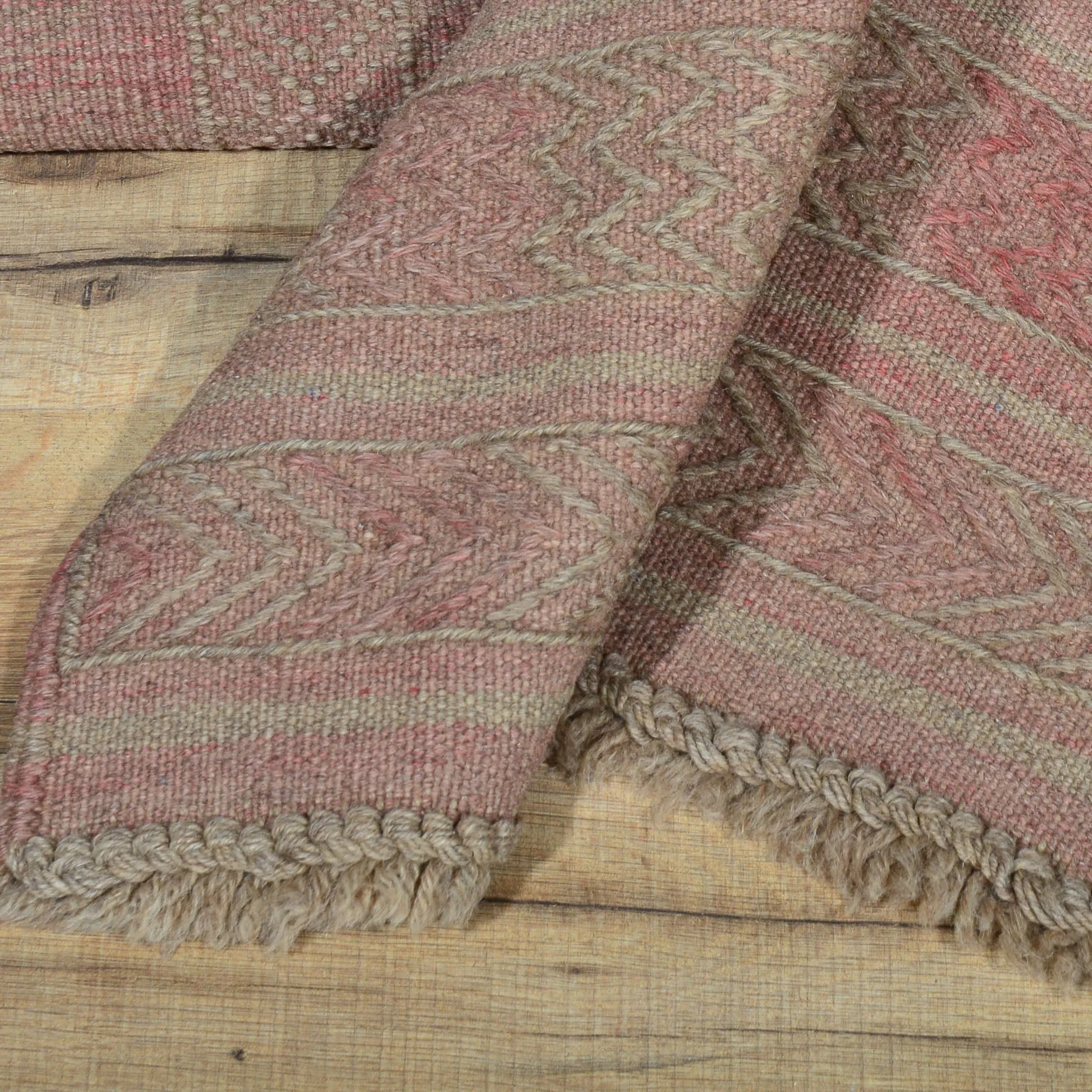 Hand-Knotted And Soumak Afghan Mashwani Tribal Rug (Size 2.0 X 8.0) Cwrsf-1935