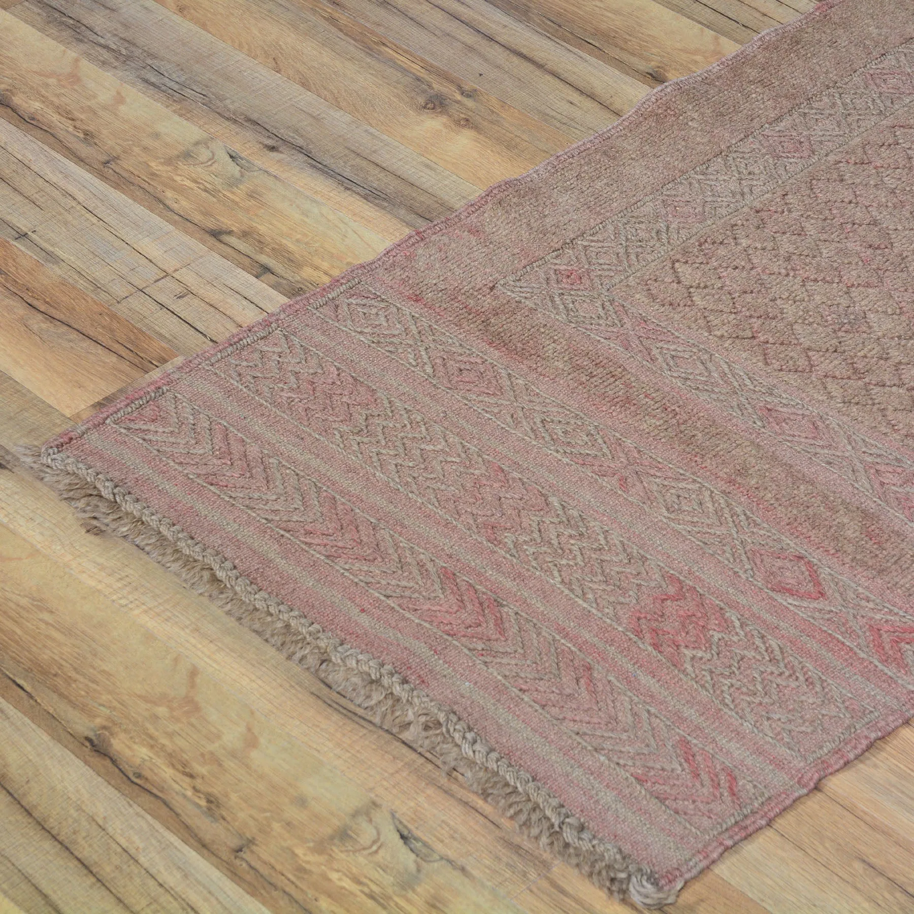Hand-Knotted And Soumak Afghan Mashwani Tribal Rug (Size 2.0 X 8.0) Cwrsf-1935