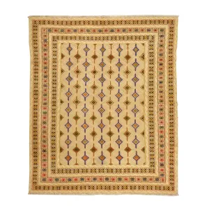 Hand-Knotted And Soumak Afghan Tribal Wool Rug (Size 4.11 X 5.11) Brral-3261