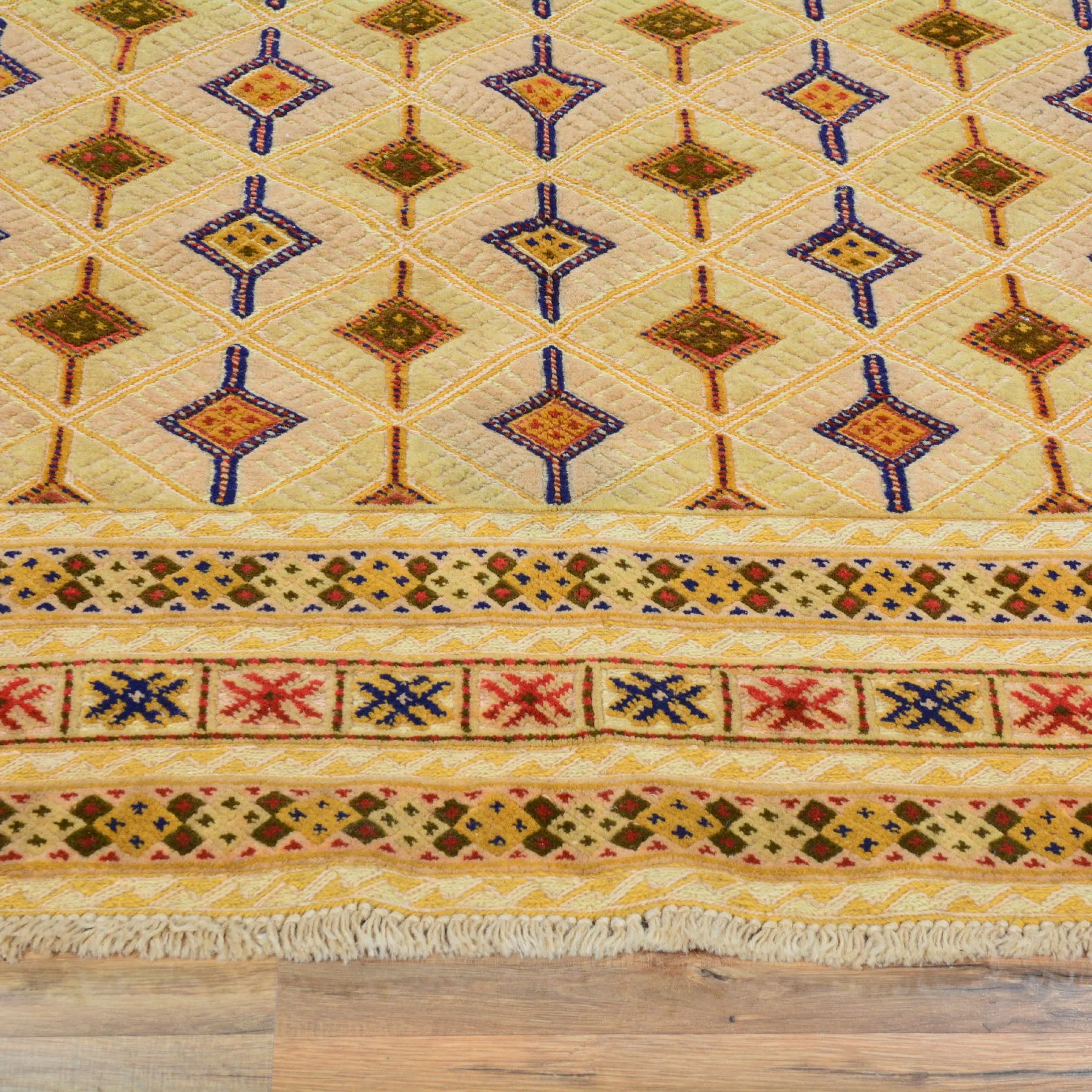 Hand-Knotted And Soumak Afghan Tribal Wool Rug (Size 4.11 X 5.11) Brral-3261