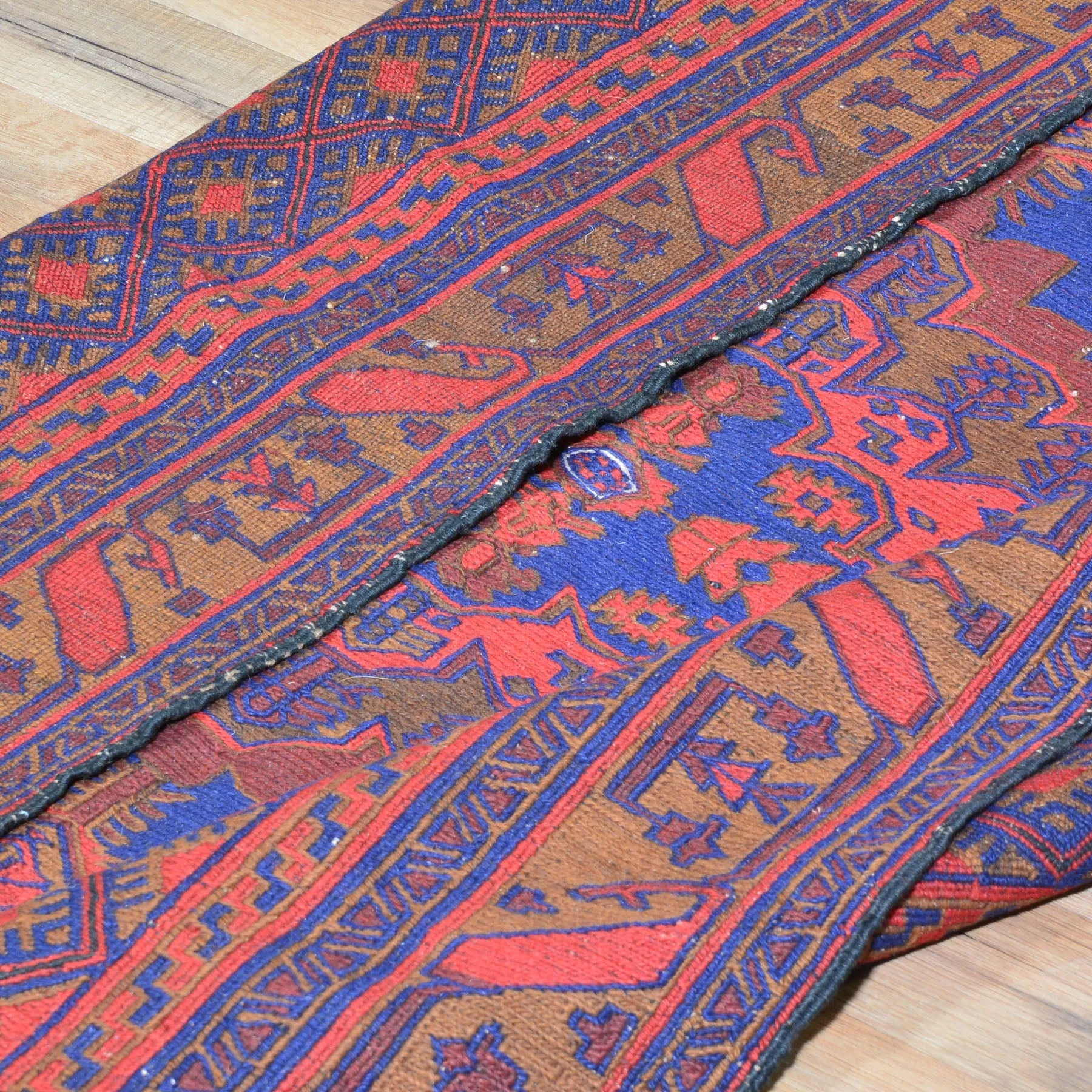 Hand-Woven Soumak Tribal Afghan Wool Handmade Rug (Size 4.2 X 5.9) Brral-3576