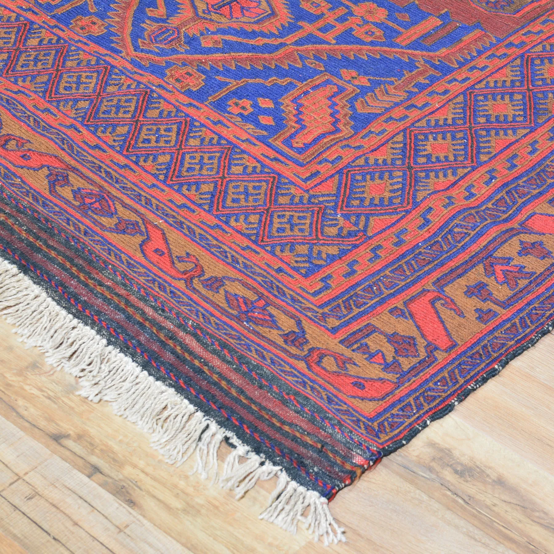 Hand-Woven Soumak Tribal Afghan Wool Handmade Rug (Size 4.2 X 5.9) Brral-3576