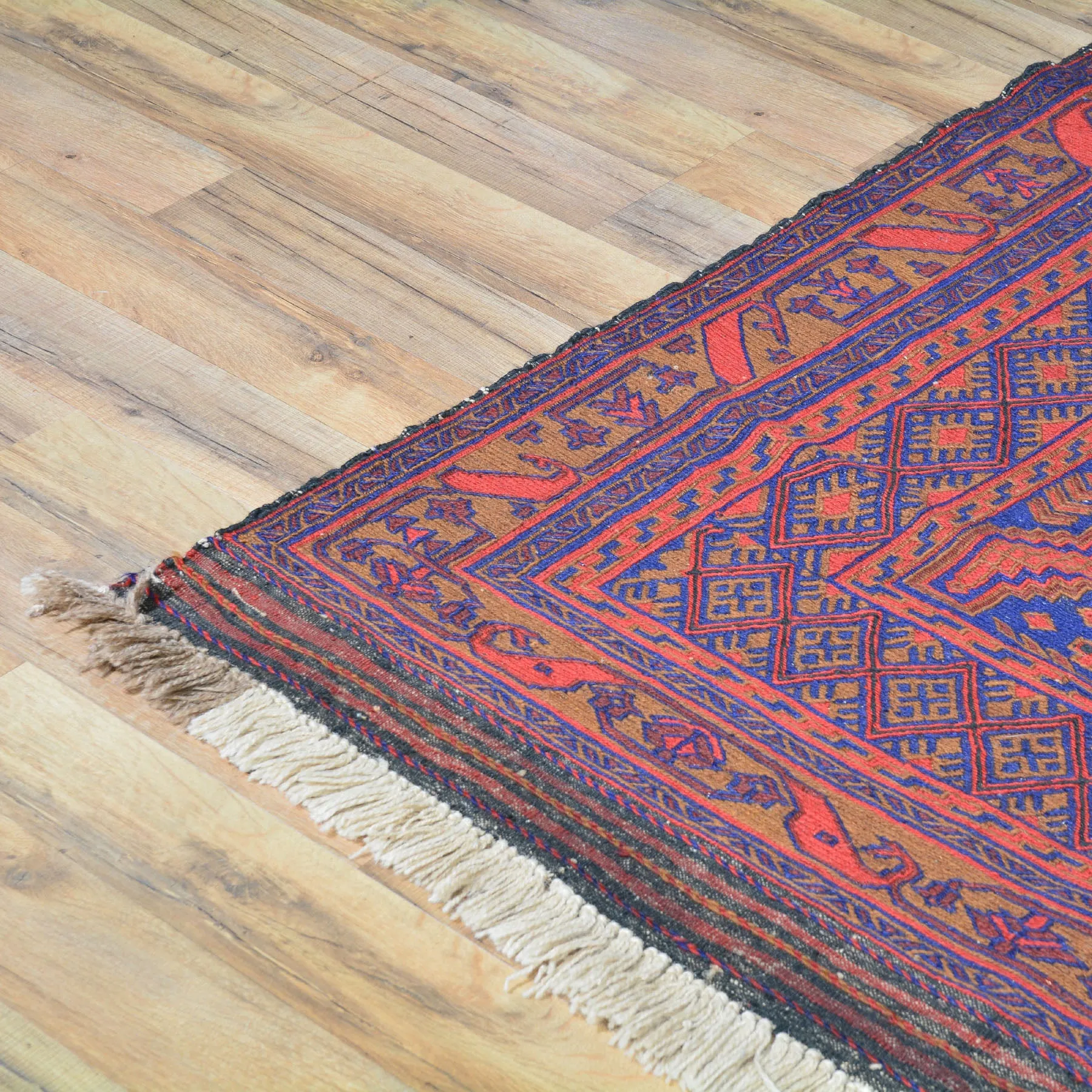 Hand-Woven Soumak Tribal Afghan Wool Handmade Rug (Size 4.2 X 5.9) Brral-3576