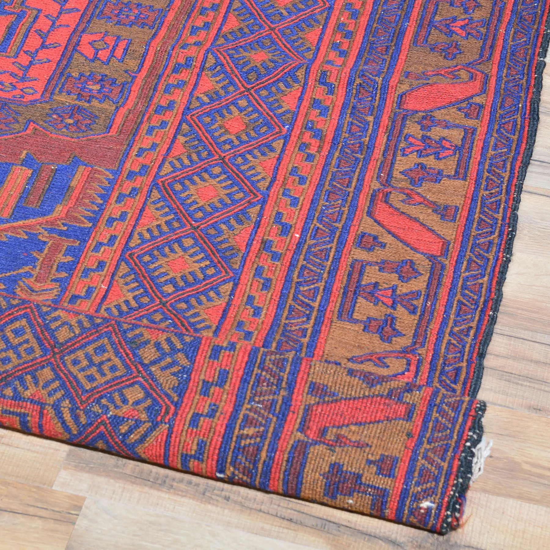 Hand-Woven Soumak Tribal Afghan Wool Handmade Rug (Size 4.2 X 5.9) Brral-3576