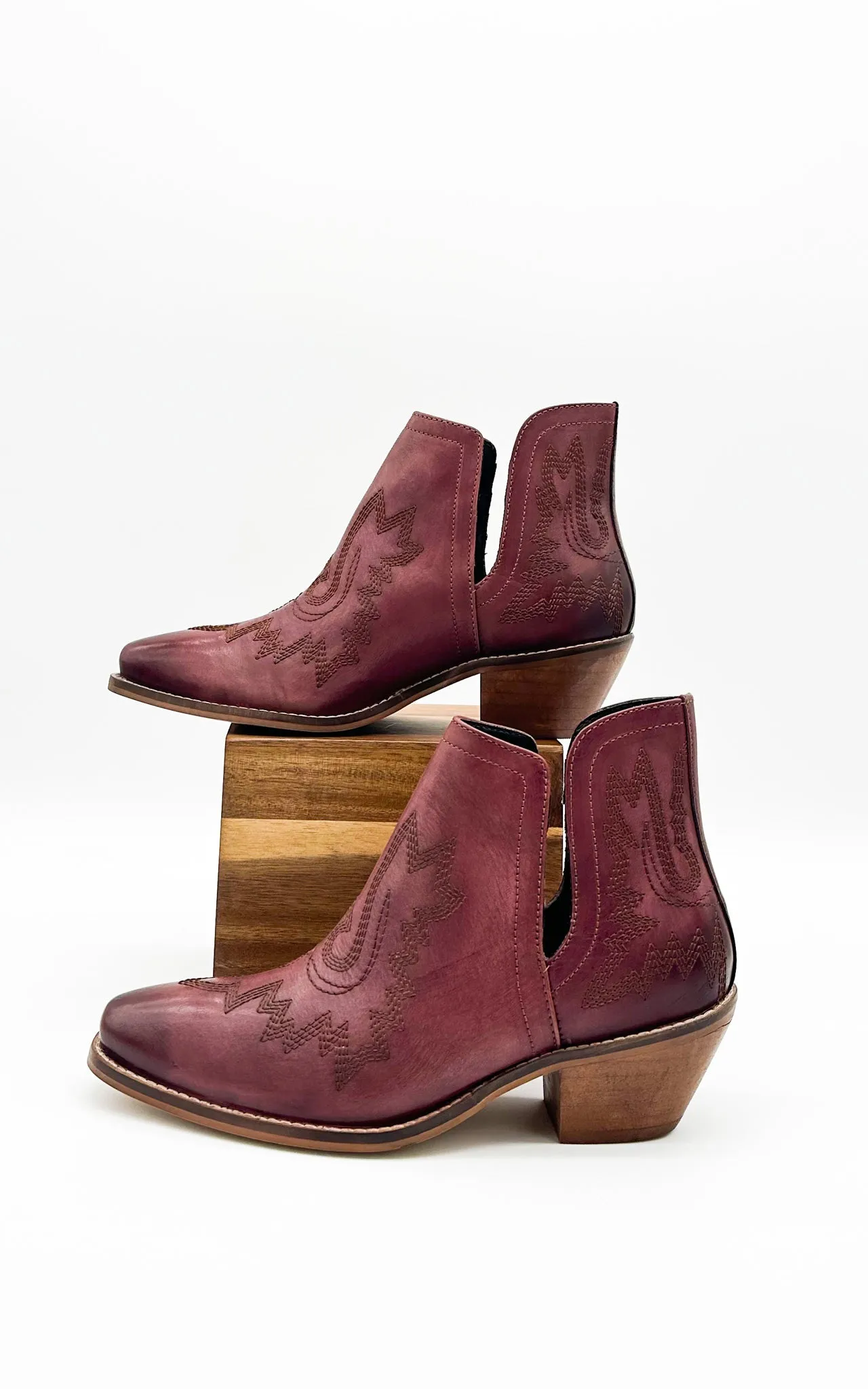 Hazel Blues® |  Kickin' Booties in Burgundy