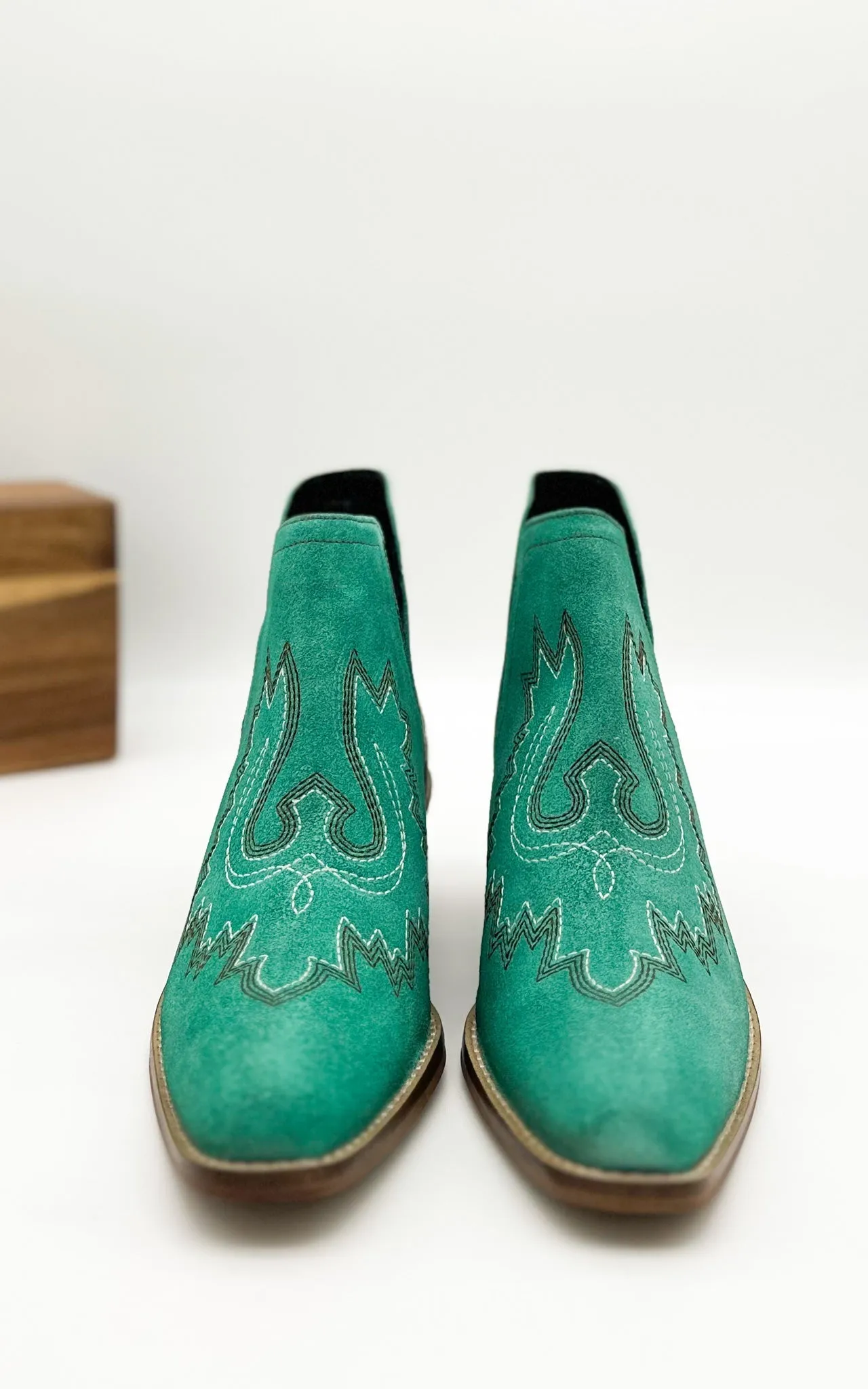 Hazel Blues® |  Kickin' Booties in Turquoise Suede