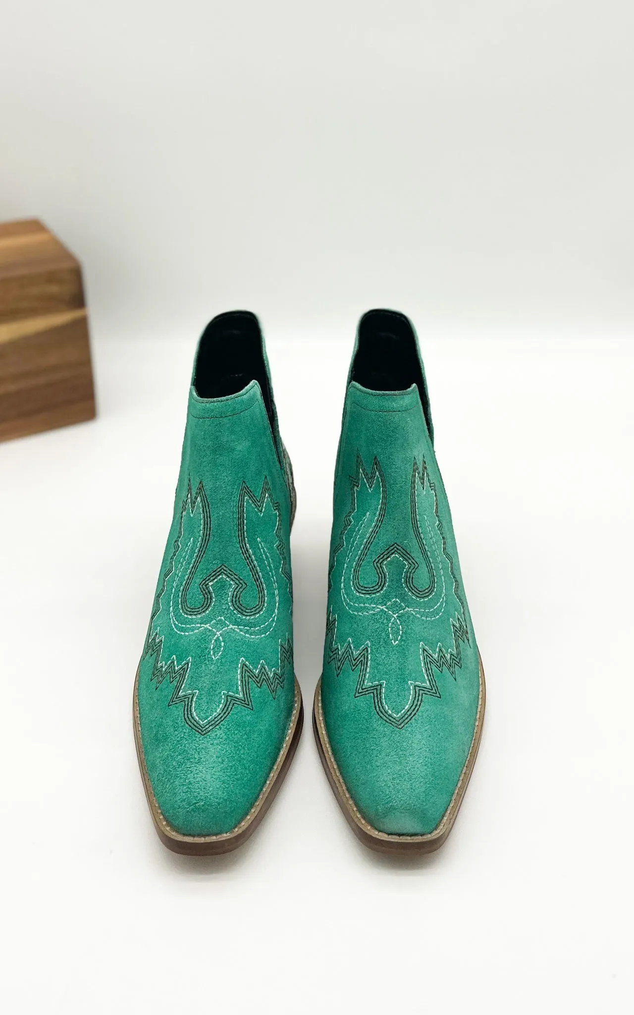 Hazel Blues® |  Kickin' Booties in Turquoise Suede