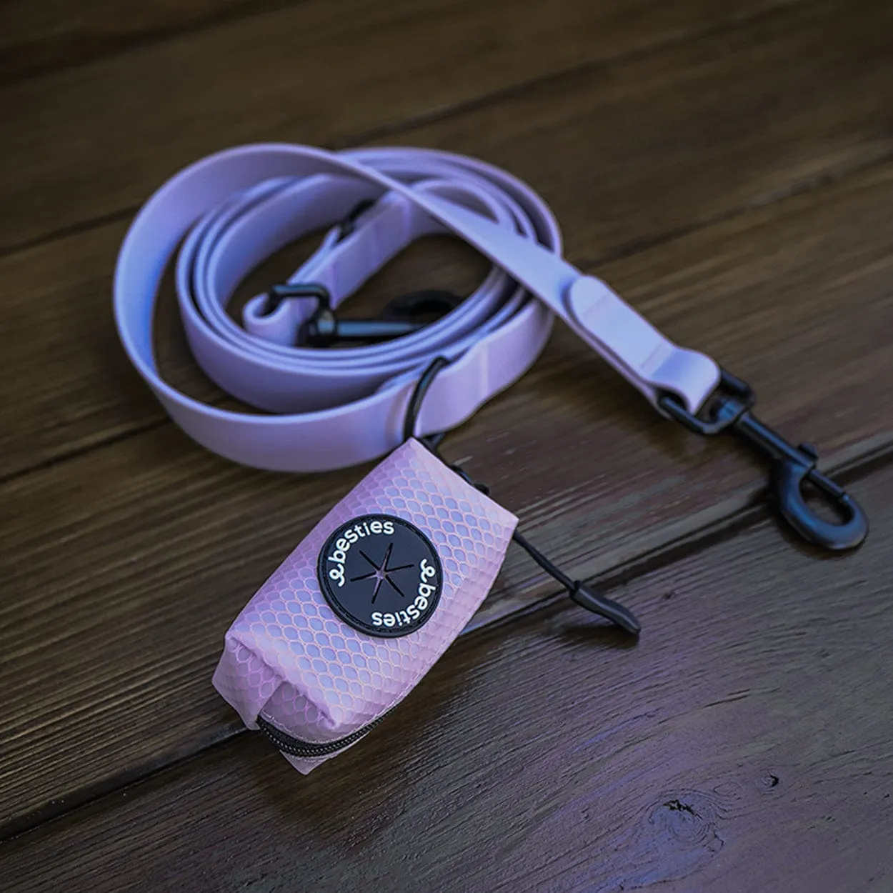 Heather Purple Leash Bag