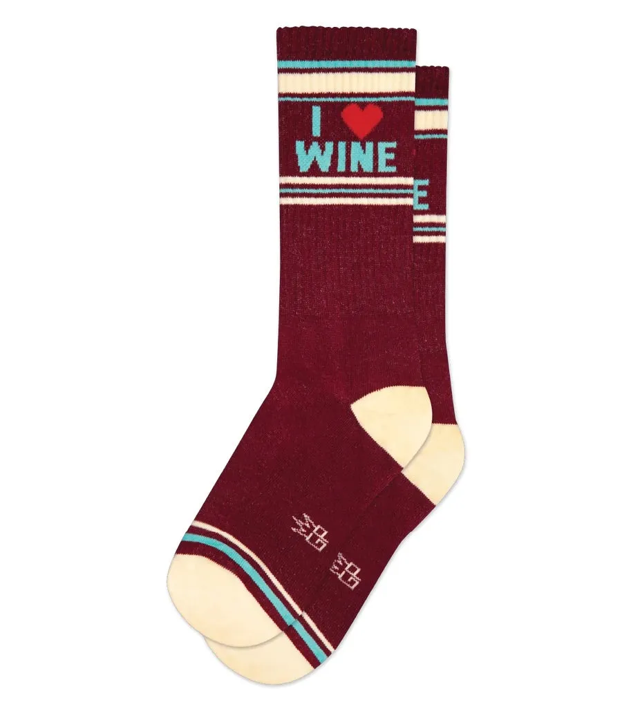 I ❤️ WINE Socks by  Poodle
