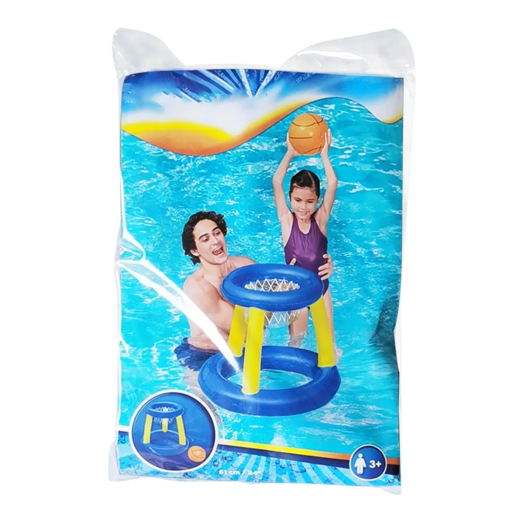 Inflatable Swimming Pool Basketball Hoop Game Set