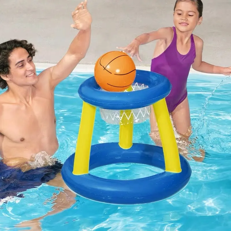 Inflatable Swimming Pool Basketball Hoop Game Set