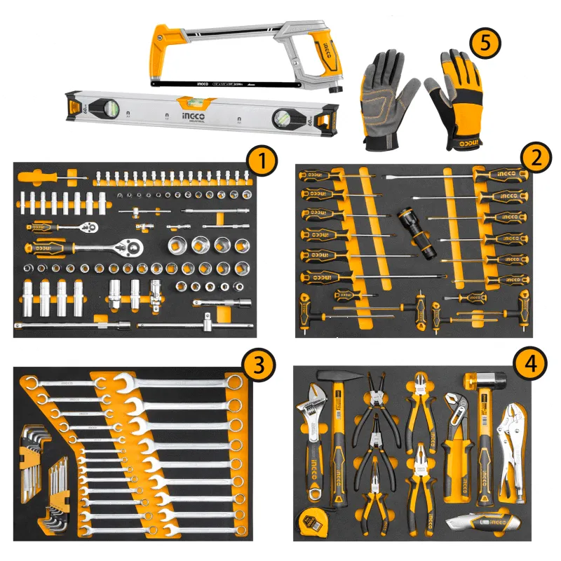 Ingco 162-Piece Tool Chest Set with 7 Drawers - HTCS271621