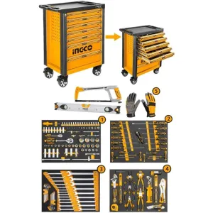 Ingco 162-Piece Tool Chest Set with 7 Drawers - HTCS271621