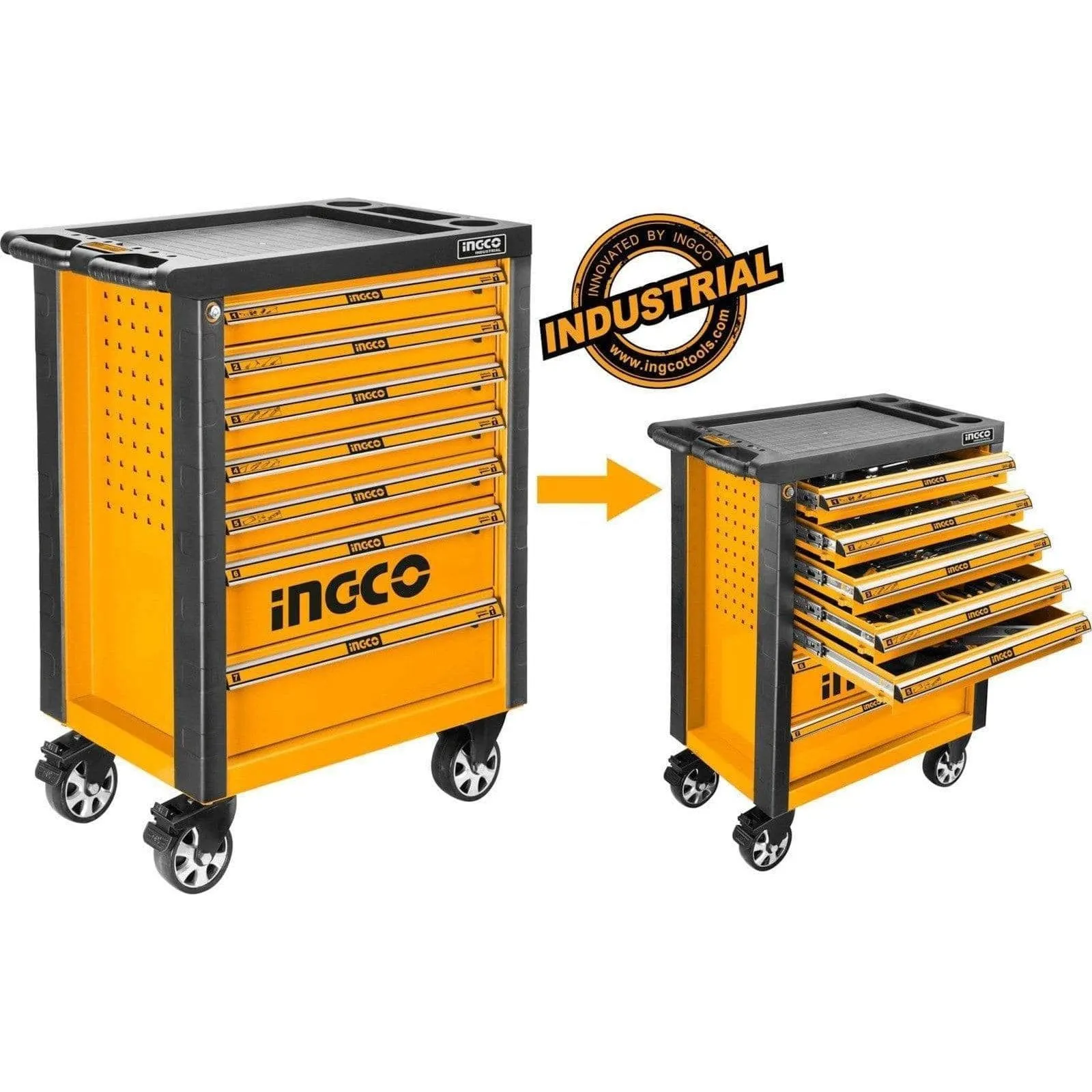 Ingco 162-Piece Tool Chest Set with 7 Drawers - HTCS271621