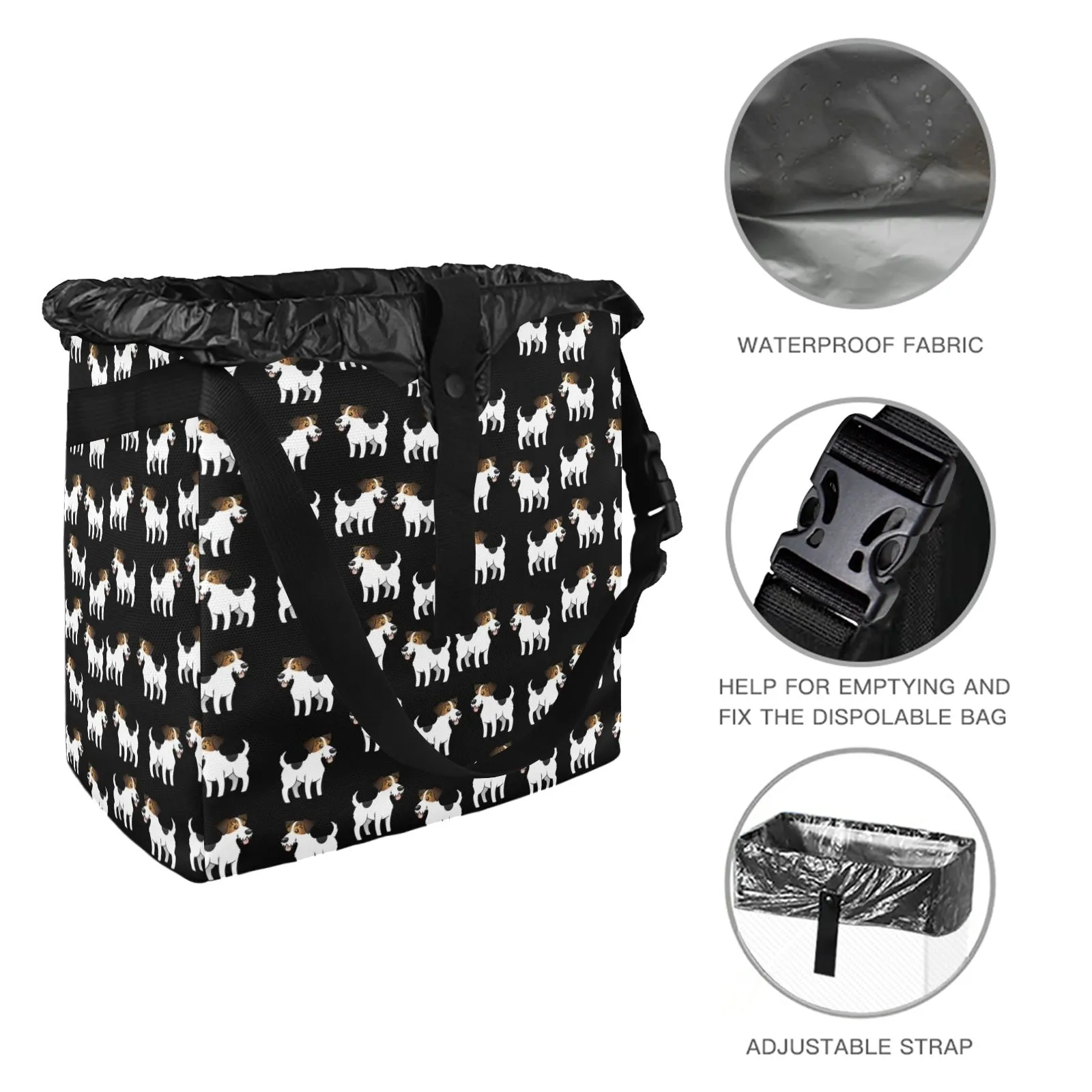 Jack Russell Car Trash Bag