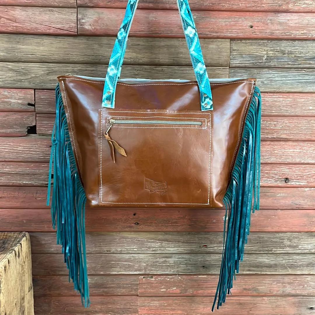June - Light Brindle w/ Turquoise Matrix Navajo