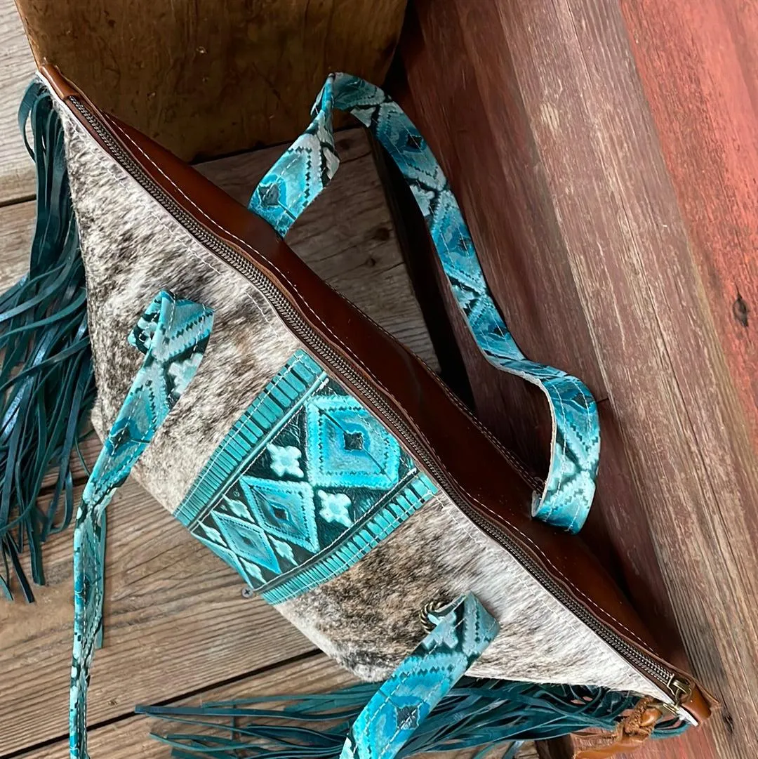 June - Light Brindle w/ Turquoise Matrix Navajo