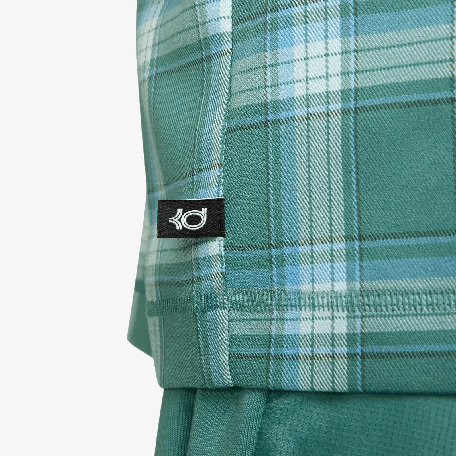 KD Hooded Basketball Flannel Jacket - Teal