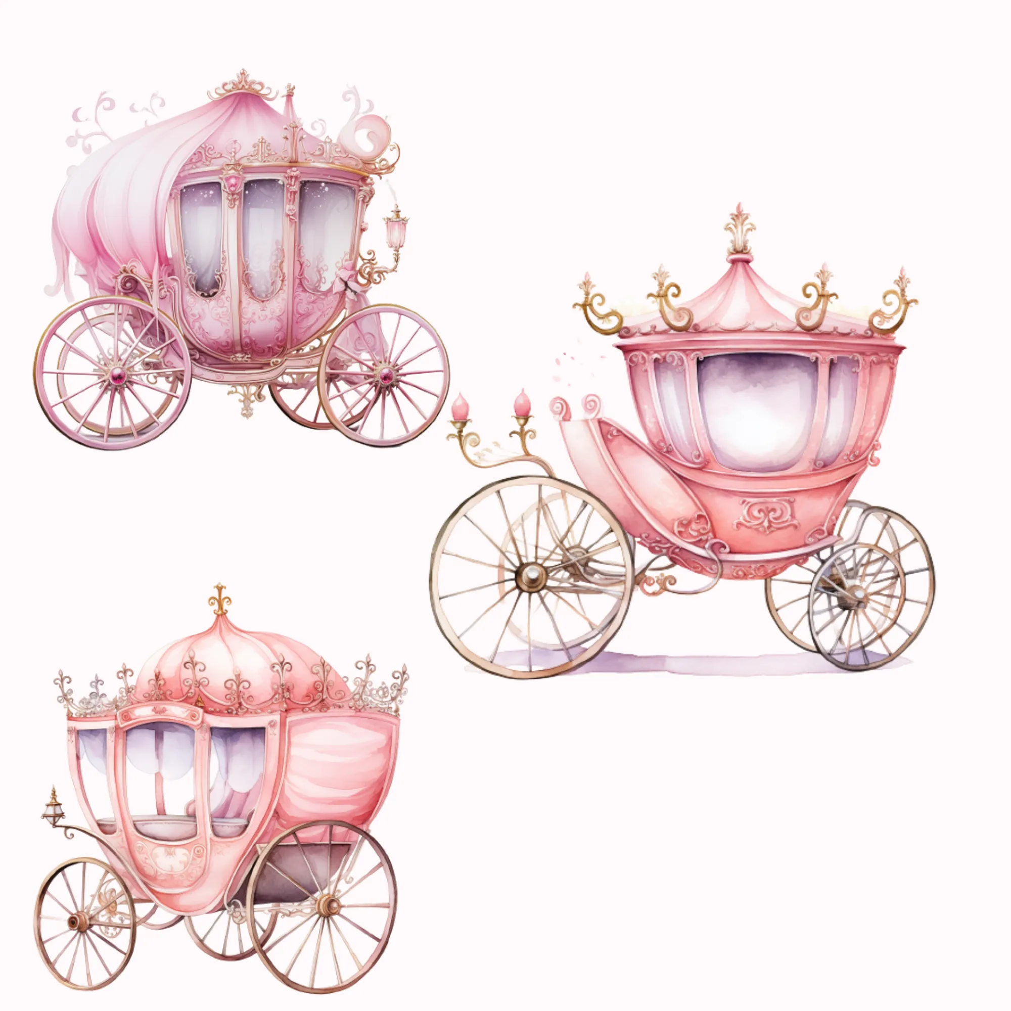 Little Princess Clipart, Watercolor Princess Clipart, Little Princess Ornaments, Baby Princess, Castle Sublimation Design, Princess Birthday, Fairytale Princes 033