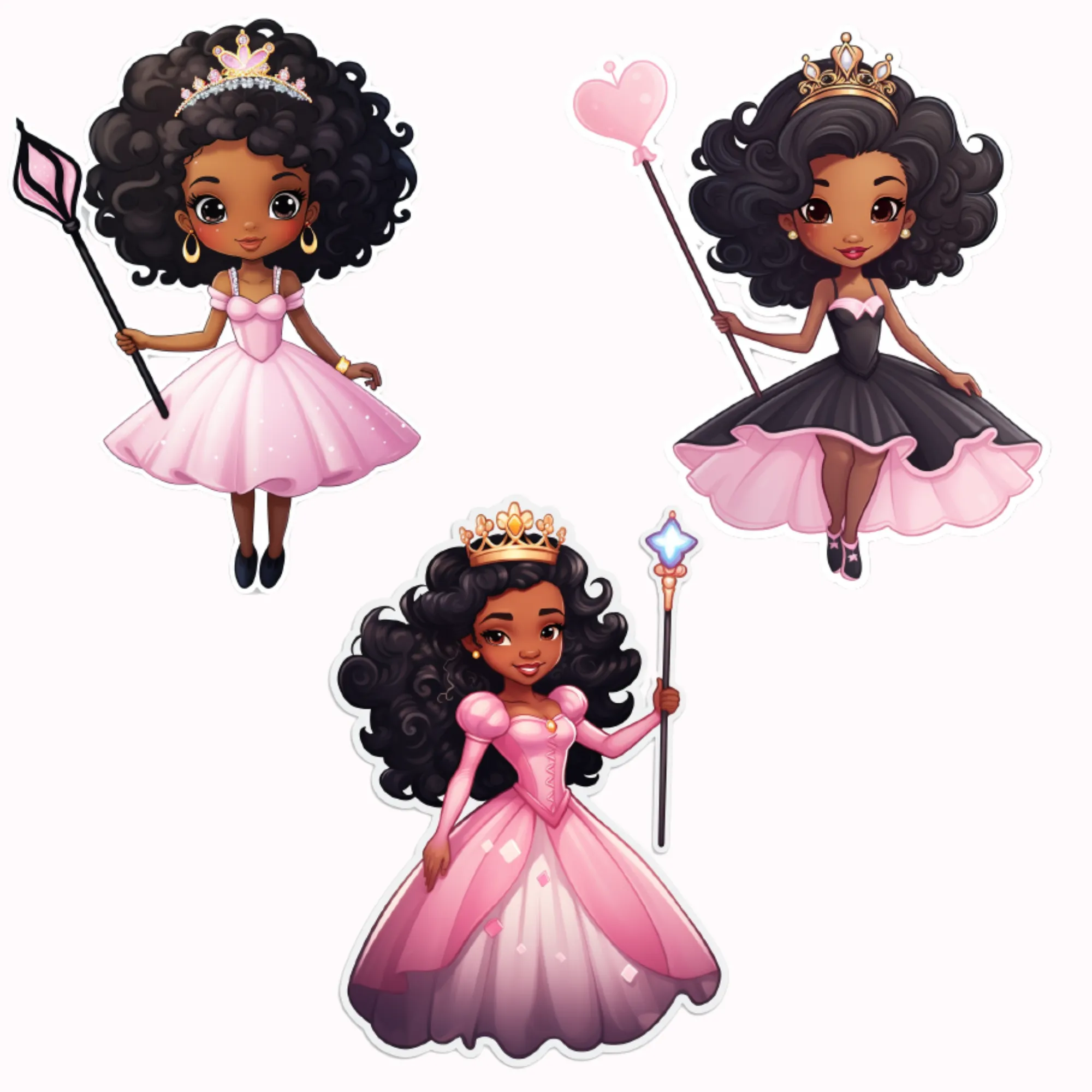 Little Princess Clipart, Watercolor Princess Clipart, Little Princess Ornaments, Baby Princess, Castle Sublimation Design, Princess Birthday, Fairytale Princes 033