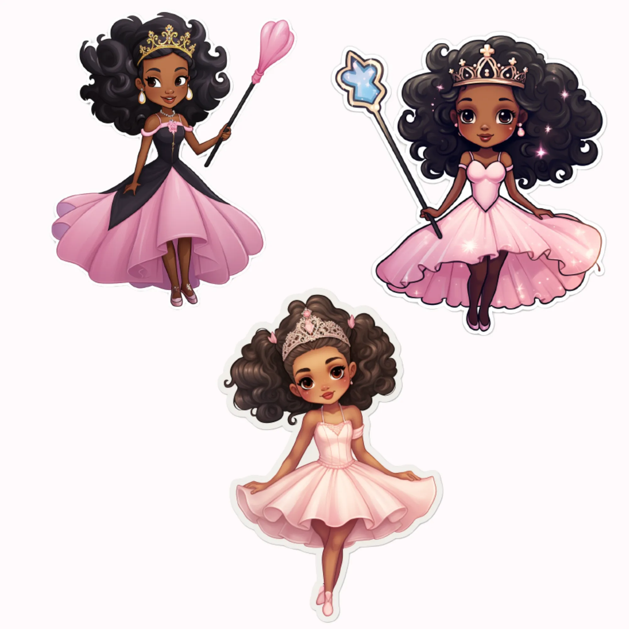 Little Princess Clipart, Watercolor Princess Clipart, Little Princess Ornaments, Baby Princess, Castle Sublimation Design, Princess Birthday, Fairytale Princes 033