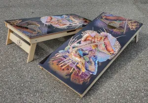 Lobster Hog Cornhole Boards by Jason Mathias