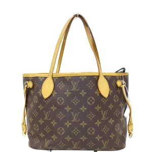 LOUIS VUITTON Monogram Canvas Neverfull PM Tote Shoulder Bag