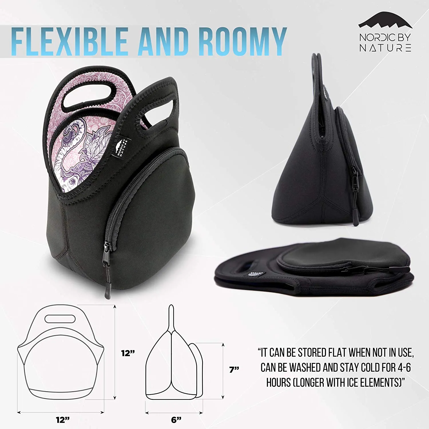 LUNCH BAG SET 12" ELEPHANT