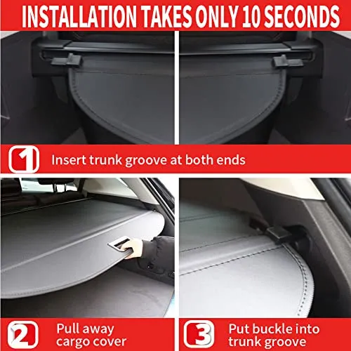Marretoo for Mercedes Benz ML350 Cargo Cover ML Series Accessories 2006-2011 Beige Retractable Trunk Cover