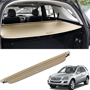 Marretoo for Mercedes Benz ML350 Cargo Cover ML Series Accessories 2006-2011 Beige Retractable Trunk Cover