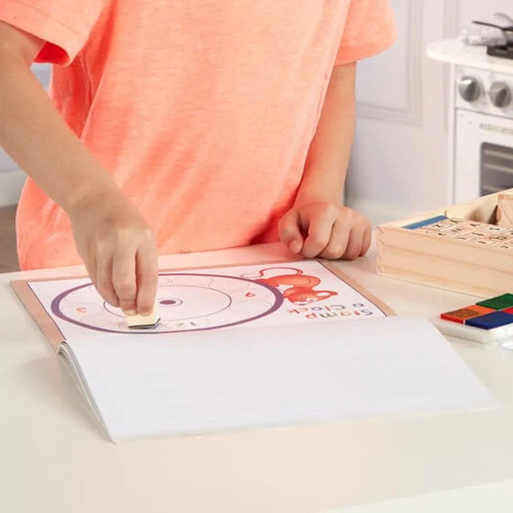 Melissa and Doug - Deluxe Wooden ABC-123 Stamp Set