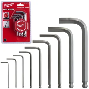 Milwaukee Compact Hex Key Set 9 Piece 1.5-10mm