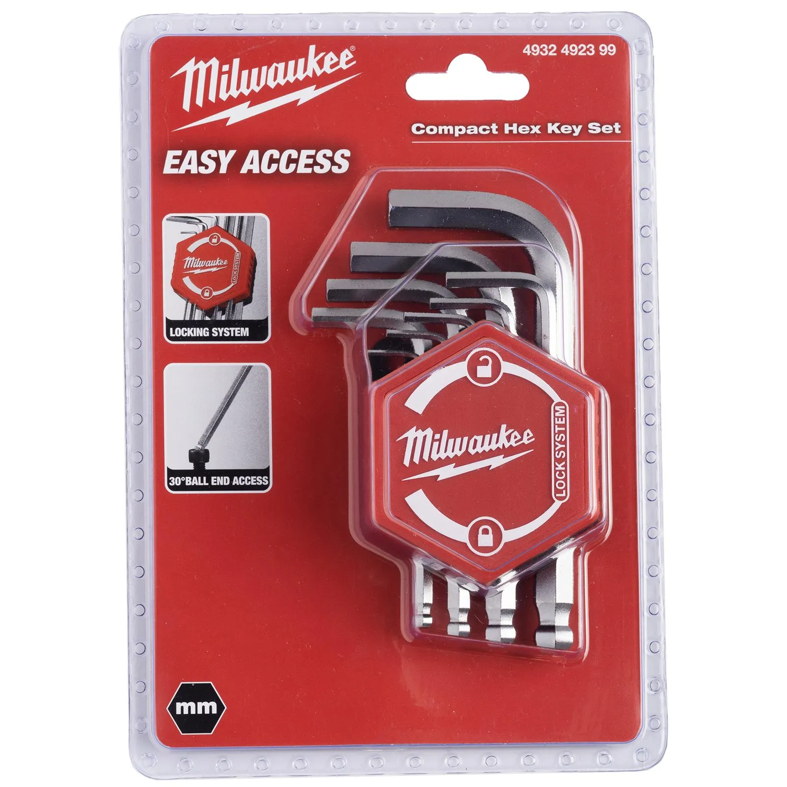 Milwaukee Compact Hex Key Set 9 Piece 1.5-10mm