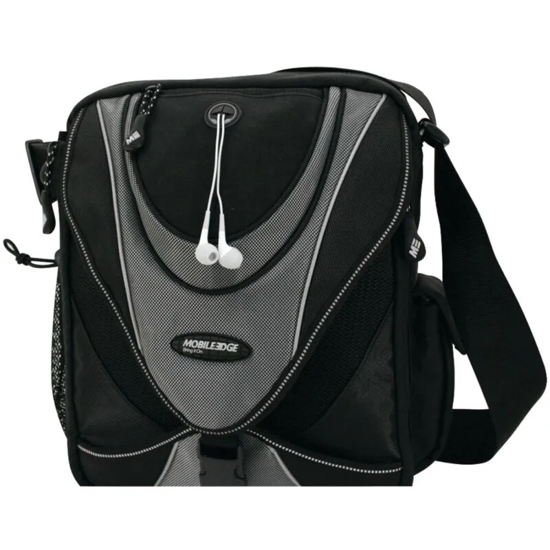 Mobile Edge MEMMS2 Mini Messenger Bag (Black/Silver)
