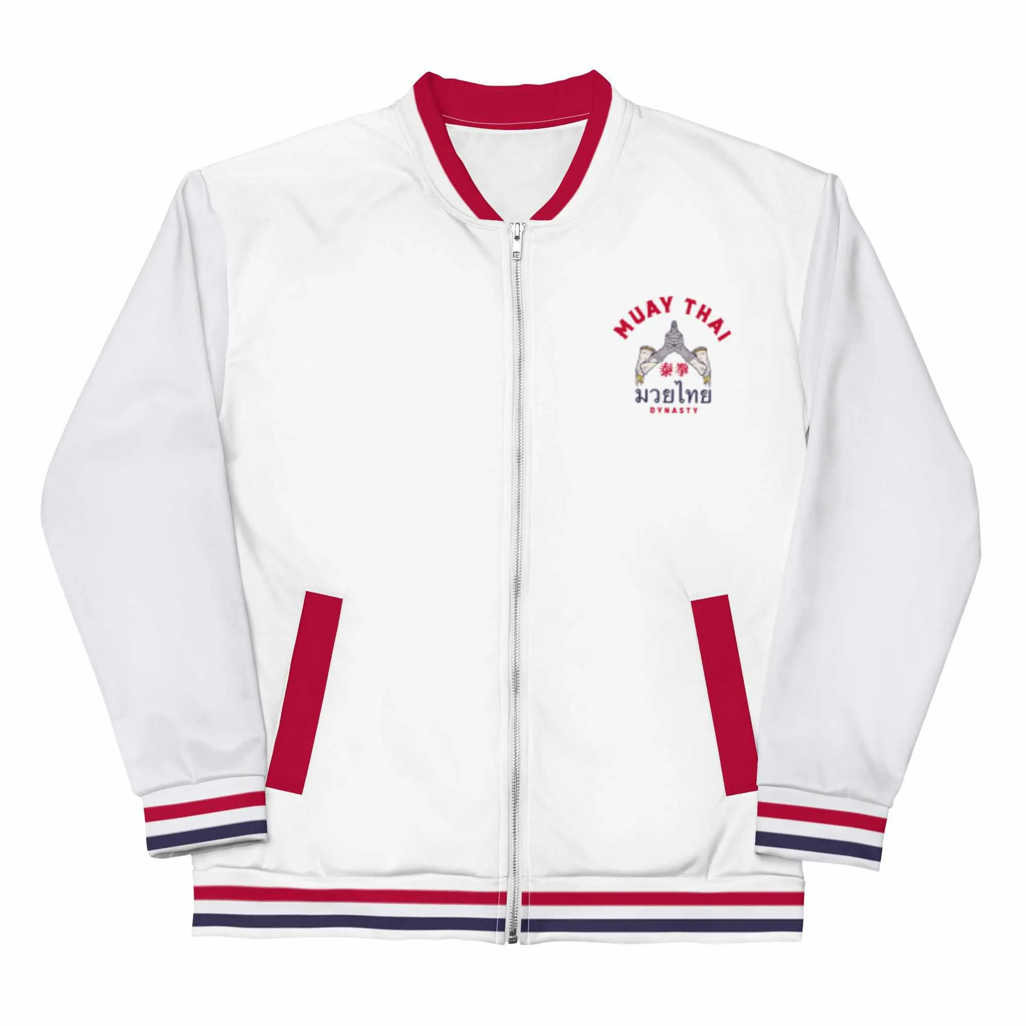 Muay Thai "Till I Die" Bomber Jacket (White)