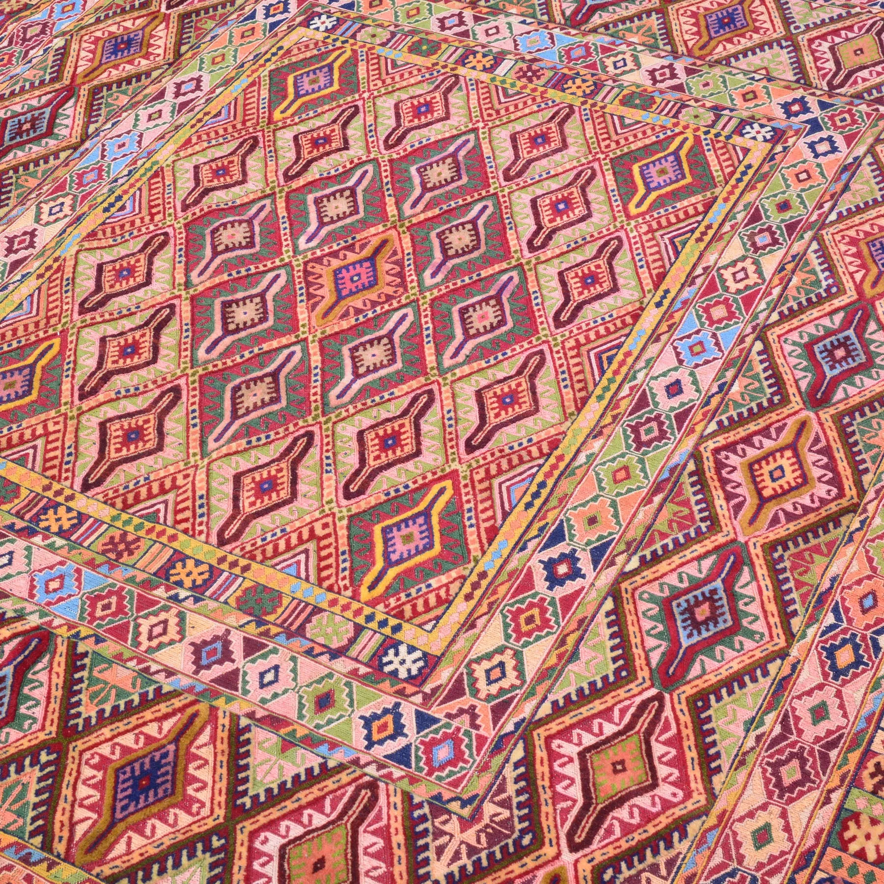 Multi-Weave Oriental Soumak Tribal Handmade Wool Rug (Size 5.1 X 6.3) Cwral-10032