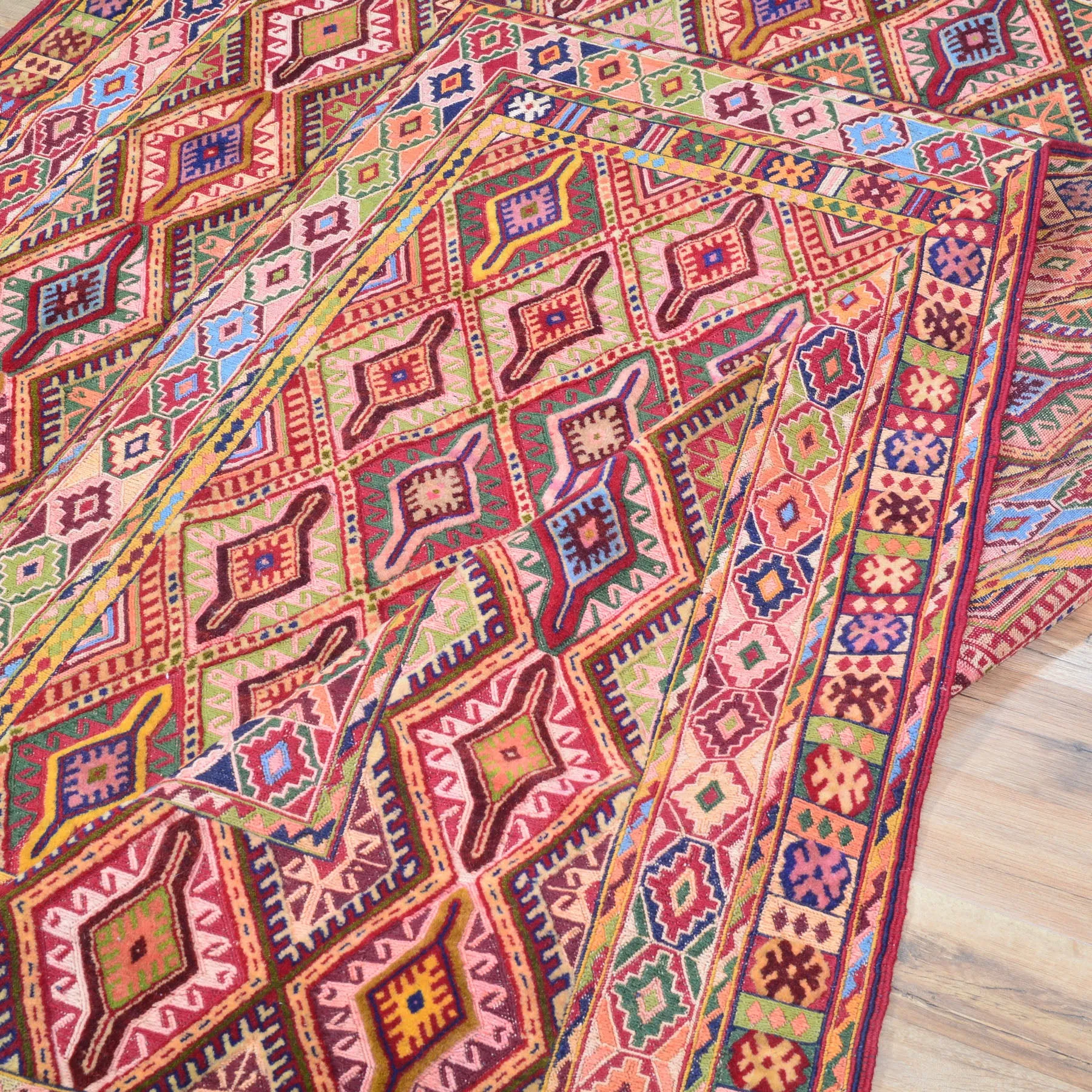 Multi-Weave Oriental Soumak Tribal Handmade Wool Rug (Size 5.1 X 6.3) Cwral-10032