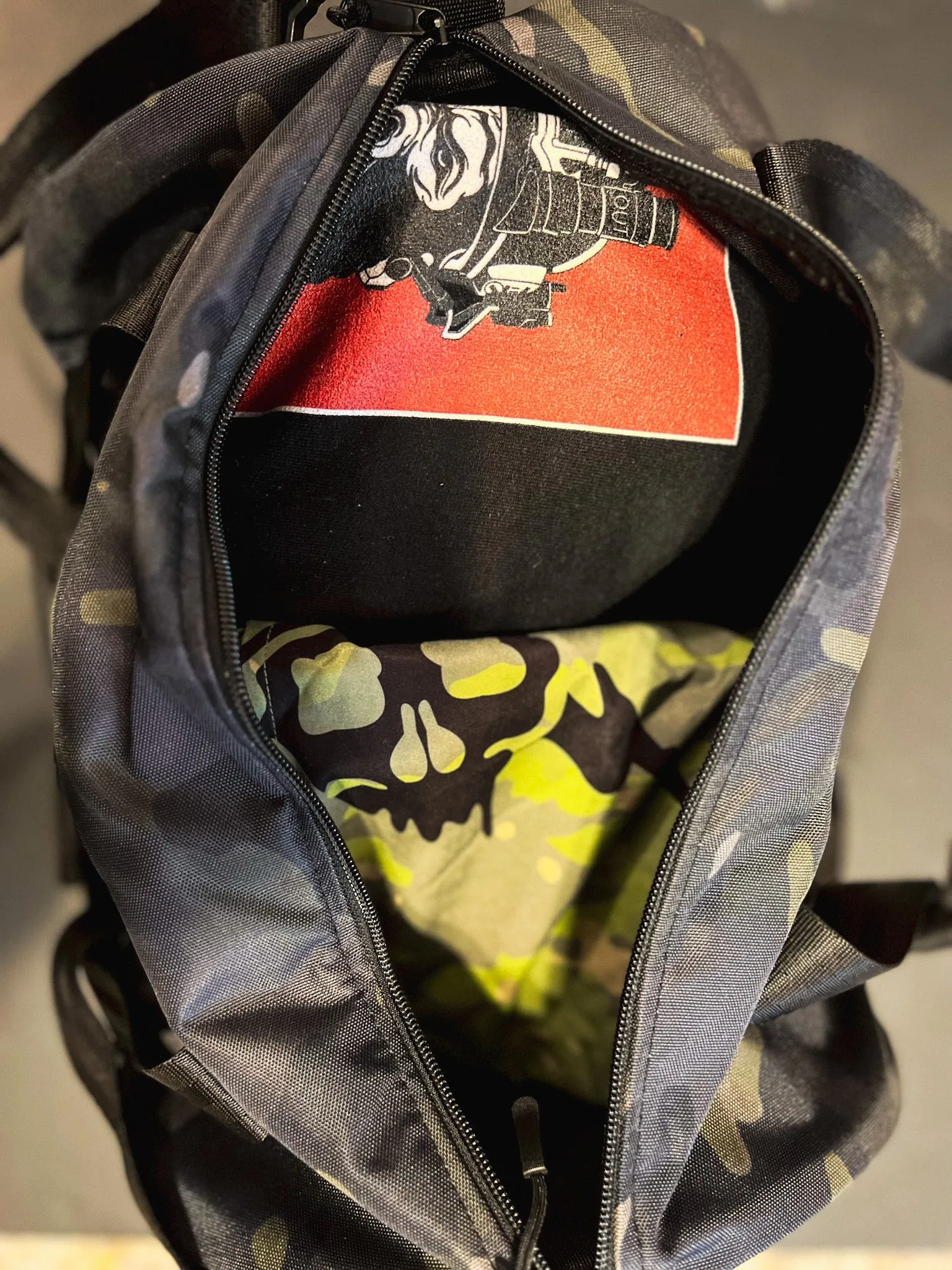Multicam Black duffel bag