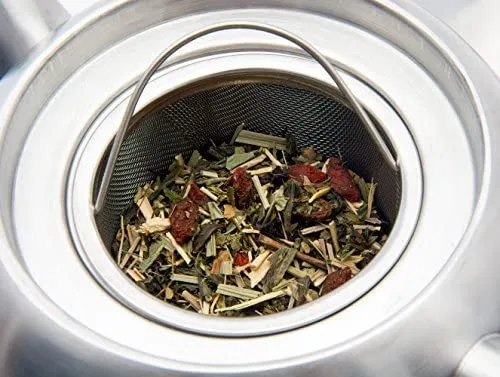 New Venoly Stainless Steel Tea Pot with Removable Infuser for Loose Leaf and Tea Bags, Dishwasher Safe and Heat Resistant, 34 Ounce!