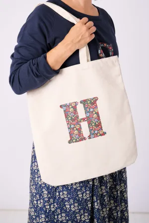 Personalised Liberty Print Canvas Tote Bag