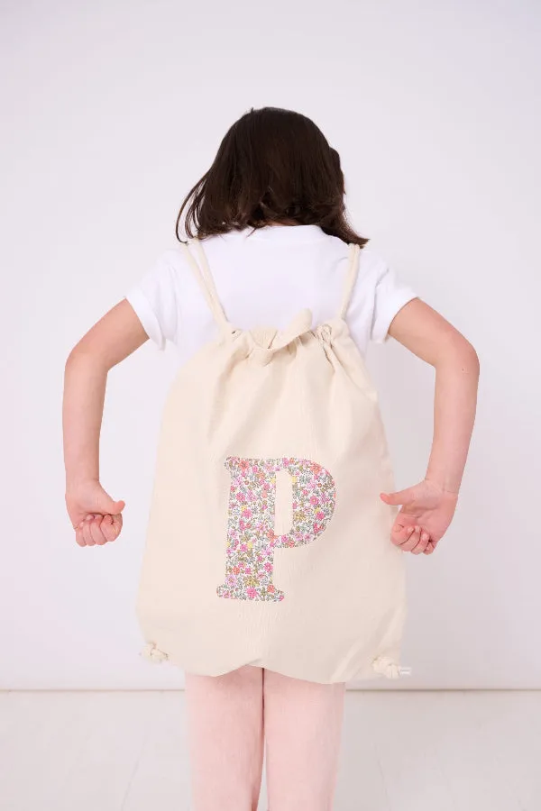 Personalised Liberty Print Drawstring Backpack