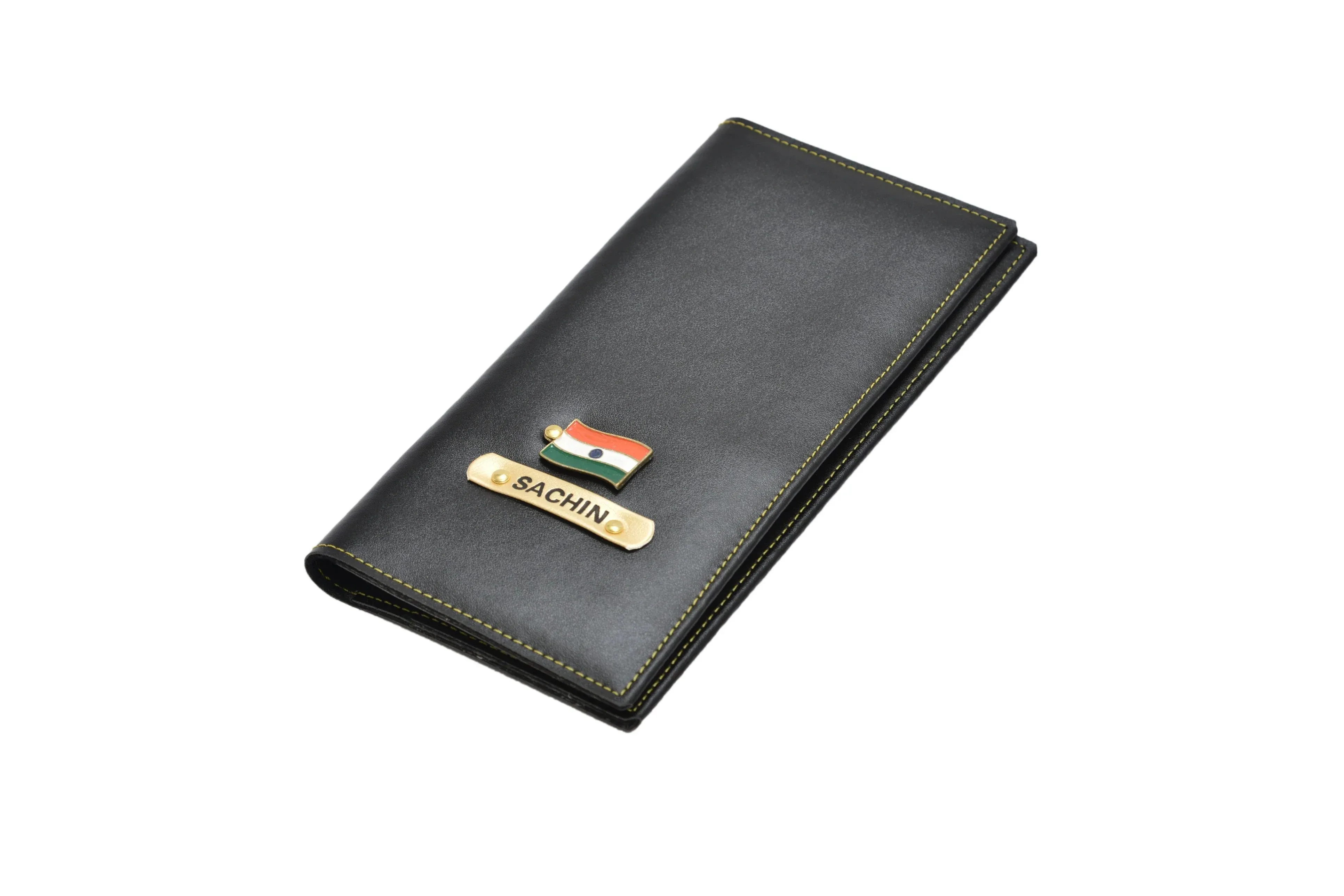 Personalized Travel Organizer Vegan Leather - Black