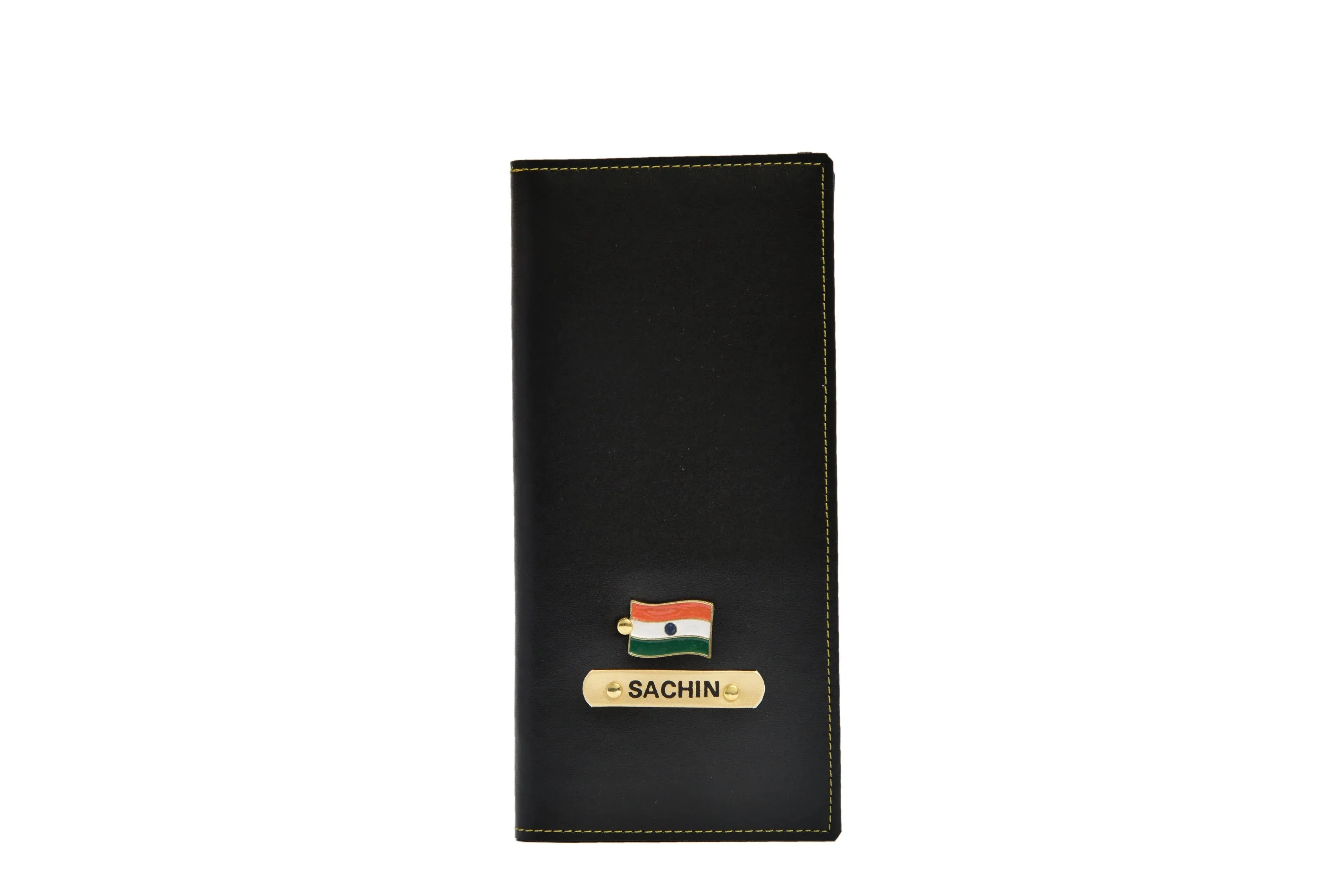 Personalized Travel Organizer Vegan Leather - Black