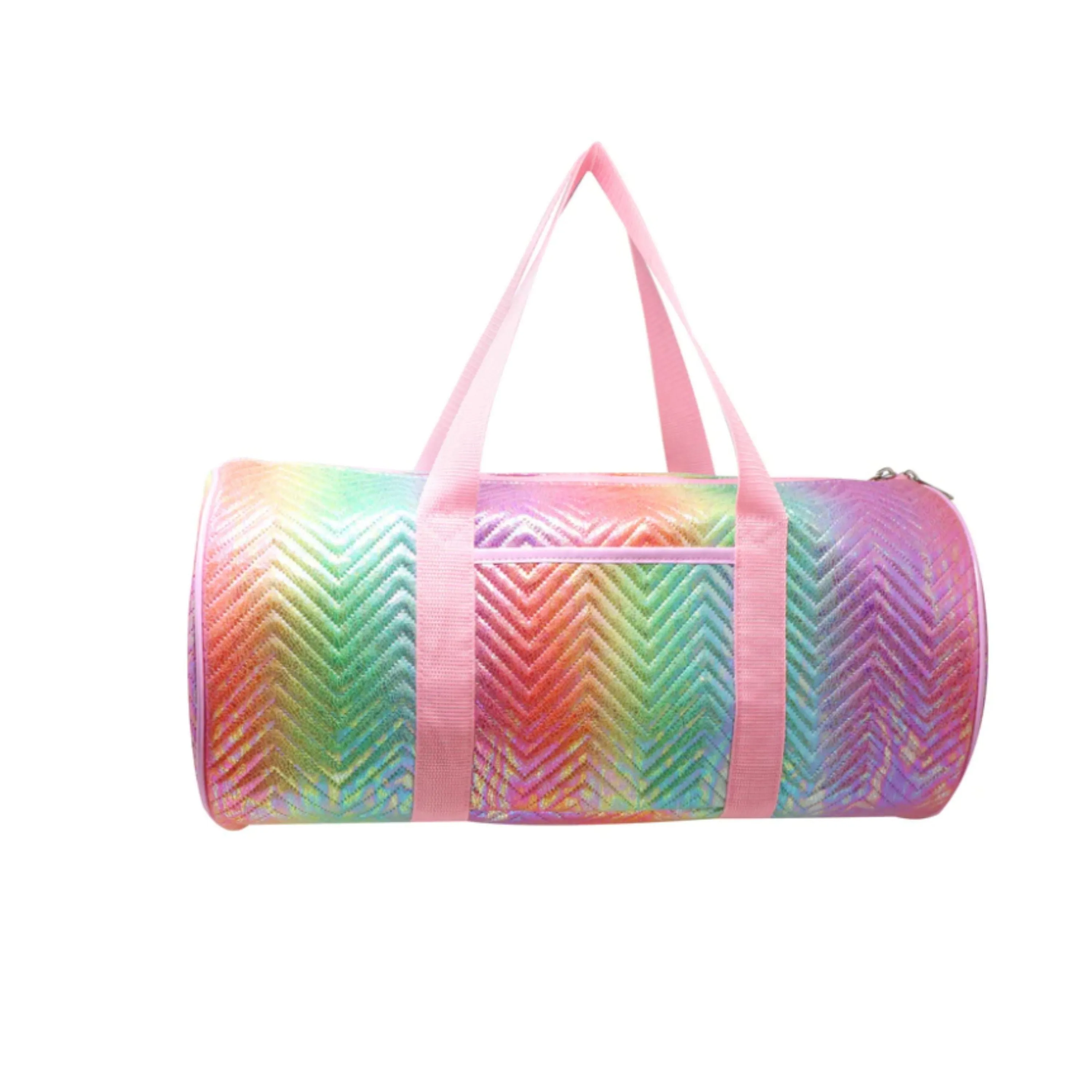 Pink Poppy Unicorn Dreamer Quilted Rainbow Duffle Bag