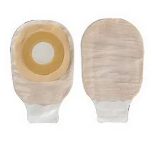 Premier One-Piece Drainable Pouch, Pre-Cut Stoma Opening 3/4" (19mm), Beige 9" (23cm),  Clamp Closure - Box of 10