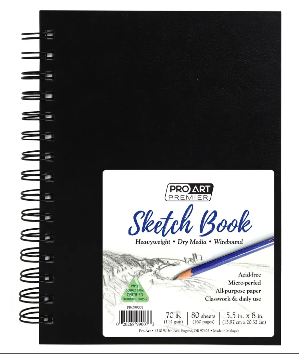 Pro Art Premier 5.5x8 Sketch Book {B117}
